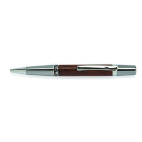 Wall Street II Elegant Ballpoint Pen Kit - Black Titanium and Platinum