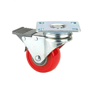 2-1/2" HD Caster - Double Locking - Swiveling - 4 Hole Mounting Plate